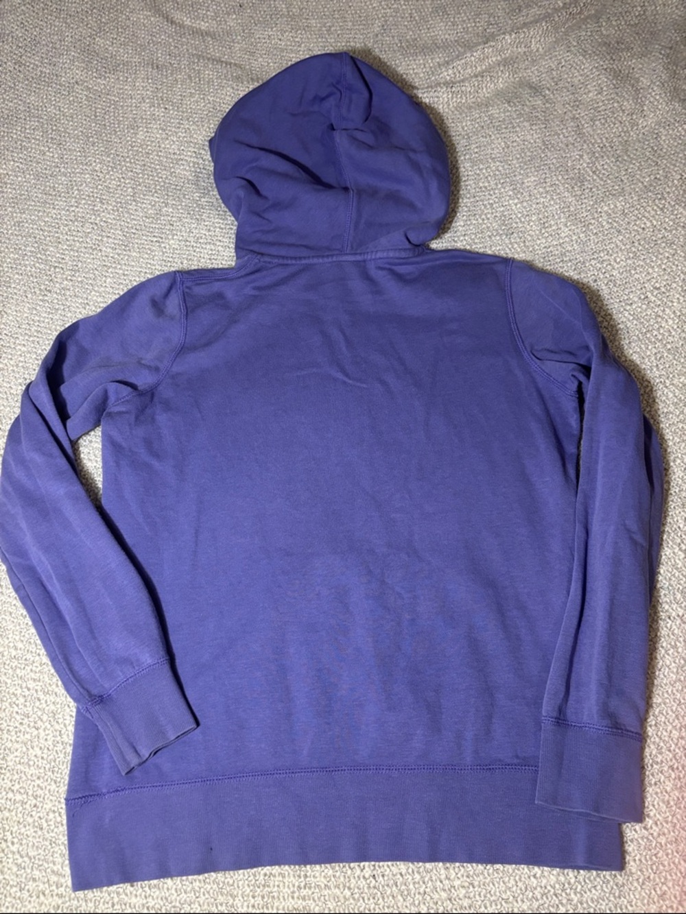 Nike Violet Purple Funnel Neck Pullover Hoodie Sweatshirt Black Swoosh - Picture 8 of 11